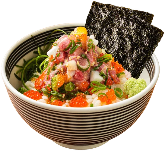 Ume negitoro bowl with tobiko